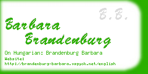 barbara brandenburg business card